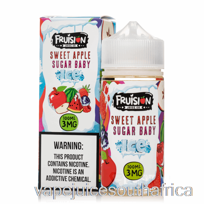 Vape Juice South Africa Iced Sweet Apple Sugar Baby - Fruision Juice Co - 100Ml 3Mg